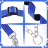 1 PC Pet Martingale Dog Collar with Stainless Steel Chain No Slip Dog Collar Reflective Nylon Adjustable Collar for Puppy Medium Large Dogs (Blue,...