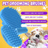 Dog Bath Brush + Gift Toothbrush | Dog Shower Brush | Dog shampoo brush with Non-Slip handle, ideal for short and long coats | Remove loose skin w...