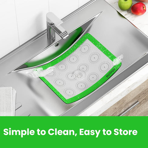 HOTPOP Silicone Baking Mats 0.75mm - Non-Stick Silicone Sheets for Bake Pans and Rolling with Outlines for Pastries - Silicone Baking Sheet - Maca...