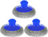 Handle Stainless Steel Sponge - Set of 3 - Wire Metal Scrubber - Kitchen Dish Scrub Pads - Blue...