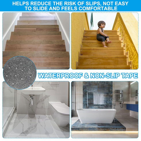 PATIKIL 2" x 16 FT Non-Slip Tape, 2 Pack Non-Skid Grip Tape Frosted High Traction Treads Waterproof Anti-Slip Stair Stickers Orange Textured Tape ...