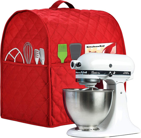 Stand Mixer Cover compatible with Kitchenaid Mixer, Fits All Tilt Head & Bowl Lift Models,Pure Cottot,Fine, Soft, Not Easy to Fade, Not Easy To Pi...