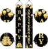 Wedding Anniversary Door Banner - Black Gold Happy Anniversary Sign for Party Decorations, Welcome Porch Outdoor Supplies...