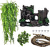 PINVNBY Resin Classical Castle Reptile Habitat Decorations Lizard Hideouts Cave Terrarium Realistic Details Ornament Aquarium Accessories for Cham...