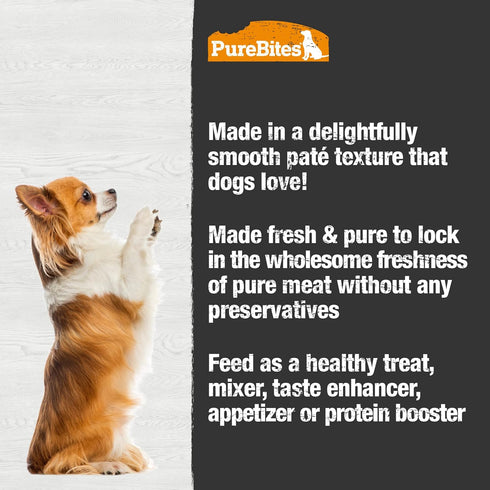 PureBites Duck Pates for Dogs, only 1 Ingredient, case of 12...