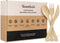 Bamboo Cutlery Set - 100 Biodegradable Utensils (50 Forks, 25 Spoons, 25 Knives) | Reusable or Disposable Bamboo Flatware | Compostable Eco-Friend...