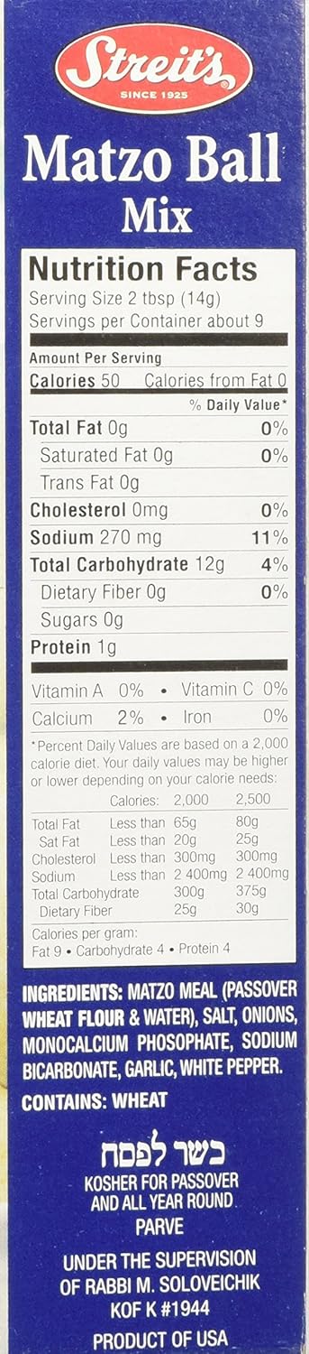 Streit's Matzo Ball & Soup Mix, Kosher For Passover, 4.5 Oz (Pack of 3)...