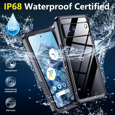 for Google Pixel 8 Pro Case Waterproof,Built-in?Screen & Camera Lens Protector??IP68 Underwater? Full Body Heavy Duty Protection?12FT Military Sho...