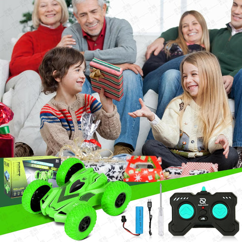 RC Stunt Cars for Boys Age 6 Year Old Kids Toys RC Cars with Lights UP 4WD 2.4Ghz Double Sided 360° Rotating RC Truck Kids Easter, Halloween Xmas ...