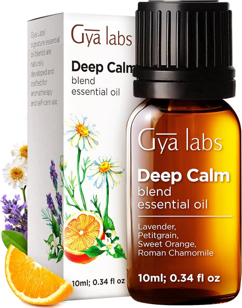 Gya Labs Deep Calm Essential Oil for Diffuser Blend - 100% Natural Calm Oil Essential Oil for Aromatherapy, Body, Uplift, Grounding & Relaxing (0....