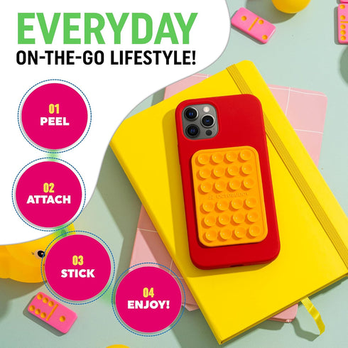 MAX Silicone Suction Phone Case Adhesive Mount - Hands-Free, Strong Grip Holder for Selfies and Videos - Durable, Easy to Use - iPhone and Android...