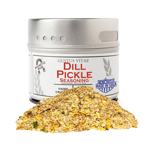 Dill Pickle Seasoning | All Natural | Non GMO | 1.7 oz (48 g) | Gourmet Spice Mix | Small Batch | Artisanal Rub | Seasoning Pack | Magnetic Tin | ...