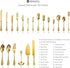 KEAWELL Luxury Dinner Spoon, Set of 4, 18/10 Stainless Steel Tablespoons, Silverware Spoon Set, Mirror Polished, 7.8 Inches (Gold)...