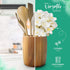Bamboo Kitchen Counter Utensil Crock Holder Caddy 6" x 4 1/2" (Oval Acacia)...