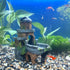 Aquarium Landscape Castle Fish Tank Ornament Creative Fish and Shrimp Dodge House Aquarium Grass Tank Landscape Decoration Ancient Architectural M...