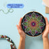 Leisure Arts Embroidery Kit 6" Neon Mandala- cross stitch kits for beginners - embroidery kit for beginners - embroidery kits for adults - embroid...