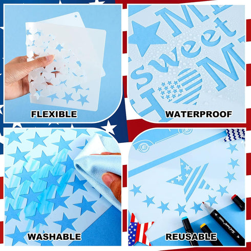 20 Pcs Welcome Stencils for Painting on Wood 11.81 x 5.91'' Large Welcome Letters Stencils Half Round Stencils for Wood Sign Plastic Word Farmhous...