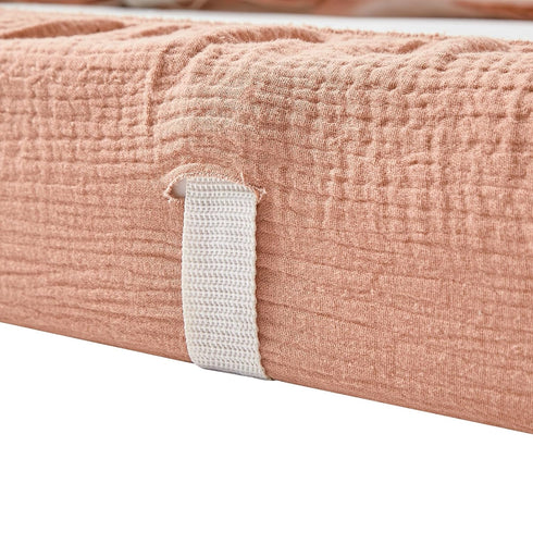 Baby Muslin Changing Pad Covers, Neutral Fitted Muslin Diaper Changing Table Pad Sheet Covers for Newborns Infants Baby Boys Girls (Red)...