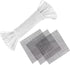 ORIMERC 200 Pcs 2 x 2 inch Plant Pot Drainage Hole Mesh Pad Screen with 30 feet Self Watering Hydroponic Wick Cord DIY Vacation Automatic Waterer ...