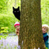 2 Pieces Cat Statue Art Decor Garden, Black Cat Silhouette Décor Animals Shape Yard Decoration Art Decoration for Yard Lawn, Garden, Pathway, Outd...