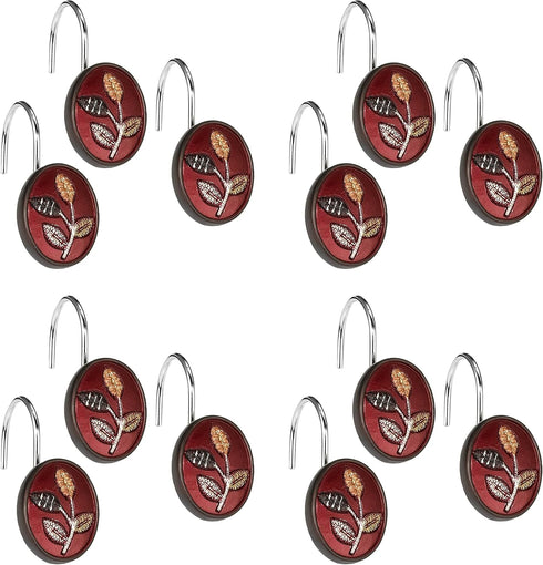 Popular Bath Aubury Collection, Shower Hooks, Burgundy...