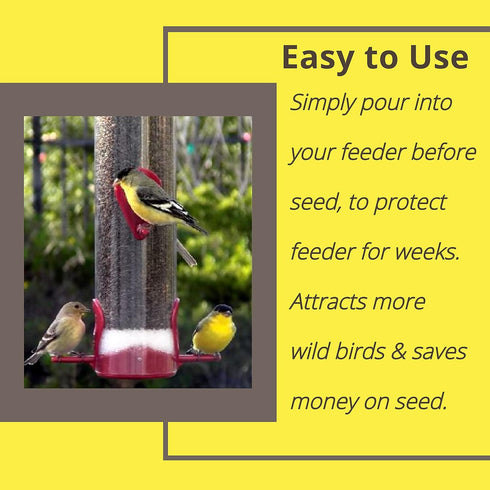 Feeder Fresh Bird Feeder and Seed Protector | Keeps Bird Seed for Outside Feeders Clean, Dry and Fresh Preventing Bird Feeder Seed from Caking | W...