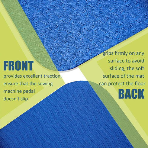 2 Pcs Sewing Machine Muffling Mat & Sewing Machine Pedal Mat, Muffling Mat Reduce Sewing Machine Vibrations and Movement, No Slip Mat for Sewing M...