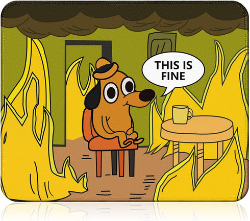 This is Fine Mouse Pad Gaming Mousepad Small Medium Computer Funny Dog Square Gamer Mini Portable Travel Office Laptop PC Thin Thick Desk Mousepad...