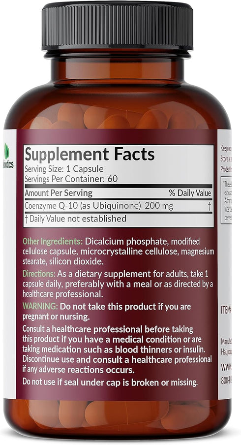 Futurebiotics CoQ10 200 MG Cellular Energy Production, 60 Vegetarian Capsules...
