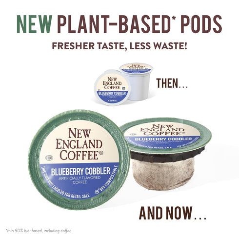 New England Coffee Blueberry Cobbler Medium Roast Single Serve Pods, 12ct Box (Pack of 1)...