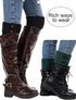 SATINIOR 6 Pairs Women Winter Boot Cuffs Socks Cable Knitted Cuffs Socks Short Knitted Leg Warmers Button Boot Toppers...