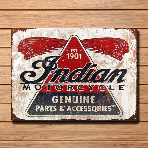 JIUFOTK Tin Sign Indian Motorcycles Est 1901 8x12 Inch Metal Tin Sign Decoration Iron Painting Metal Decorative Wall Art...