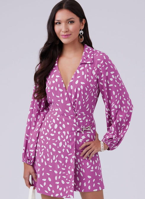 McCall's Misses' Wrap Front Romper Sewing Pattern Packet, Design Code M8454, Sizes 14-16-18-20-22, Multicolor...