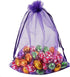 100pcs Organza Pouch Bag Drawstring 6"x9" 16x22cm Strong Gift Candy Bag Jewelry Party Wedding Favor (Puple)...