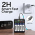 Rechargeable AA Batteries 1.5V 3400mWh High Capacity ?AA Lithium Rechargeable Batteries 4 Packs with 2H Fast Smart Charger 1500 Cycles...