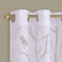 Madison Park Semi Sheer Single Curtain Modern Contemporary Botanical Print Out Design Grommet Top, Window Drape for Living Room, Bedroom and Dorm,...