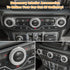 Air Conditioner Switch Knob Cover for 2018-2025 Jeep Wrangler JL JLU Gladiator JT Bling Crystal Rhinestone Button Cover Decoration Twist Ring Trim...