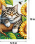 Adorable Cat and Sunflower Garden Flag Welcome Yard Flag Burlap Double Side 12x18 Outdoor Farmhouse Decor Cute Garden Flag for Outside...