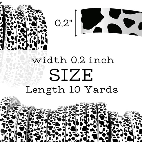 10 Yards x 10 Rolls Cow Print Ribbons – 10PCS Cow Print Ribbons 10 Yards Each Curling Ribbon Cow Ribbon for Children's Party Western Cowboy Theme ...