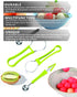 DIANCHU 2 Pieces Melon Baller Scoop Set, 4 In 1 Stainless Steel Fruit Scooper Fruit Tool Set Melon Baller Carving Knife Fruit Scooper Seed Remover...