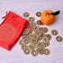 Coopay 240 Pieces Chinese Coins New Year Feng Shui Coins Good Luck Fortune I-Ching Ornament with Red Lucky Pouch for Health and Wealth (1 Inch and...