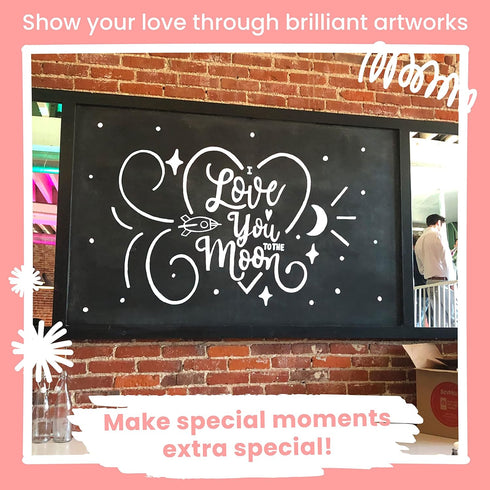 White Jumbo Chalk Markers - 15mm Window Markers | Pack of 4 White Pens - Use on Cars, Chalkboard, Whiteboard, Blackboard, Glass, Bistro | Loved by...