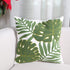Embroidery Throw Pillow Covers 18x18 Home Decor Loop Tropical Green Leave Floor Pillow Cover for Couch 100% Cotton Canvas Cushion Cover Pillow Cas...