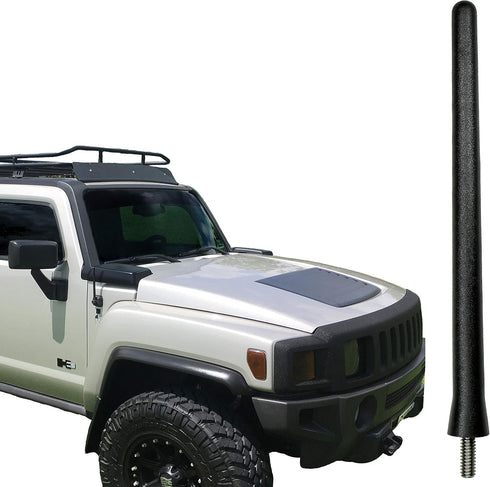 AntennaMastsRus - The Original 6 3/4 Inch is Compatible with Hummer H3 (2006-2010) - Car Wash Proof Short Rubber Antenna - Internal Copper Coil - ...