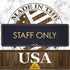 Staff Only Sign, Black/Gold, Engraved, 3" x 9", Fade Resistance, Indoor/Outdoor Use, USA MADE By My Sign Center...
