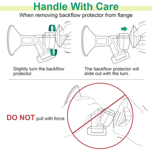 Maymom Backflow Protector Compatible with Spectra S2 S1, 9 Plus Breastpumps with Bonus Flange Adapters. Replacement Spectra Pump Parts Backflow Pr...