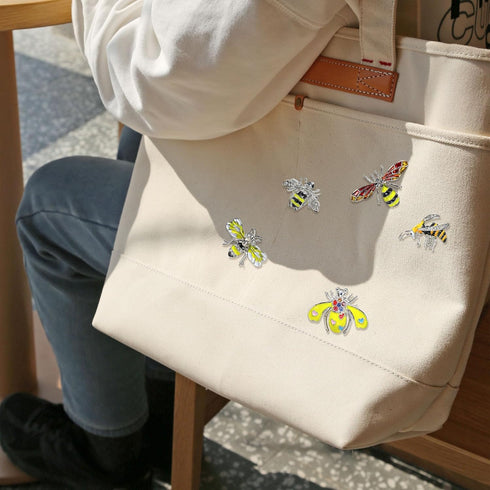 10 Pack Cute Bee Brooch Pin Set Enamel Crystal Animal Lapel Brooches Novelty Funny Pins Badges for Women Girls Boys Clothing Bags Backpacks Jacket...