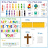Back to School Religious Bulletin Board - 107Pcs Let Jesus Be The Ruler of Your Life Christian Bulletin Board Classroom Decoration Crayon Cutouts ...