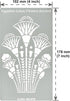 Aleks Melnyk No.459 Metal Stencil, Swirls, Egyptian Lotus Flowers Ancient, Ornament, Patterns, Small Stencil, 1 PC, Template for Wood Burning, Eng...