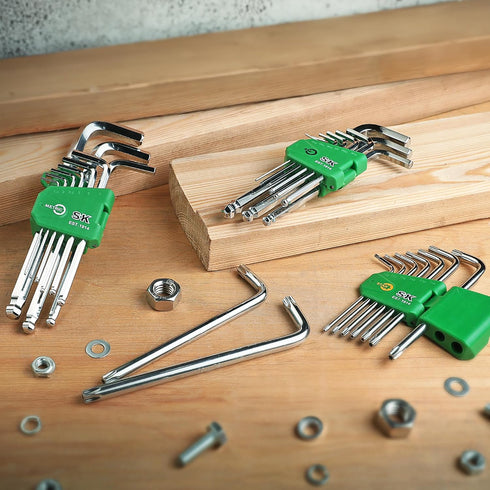 SK 9-Piece Allen Wrench Set, Star Hex Key Set, L-Shaped, S2 Steel...